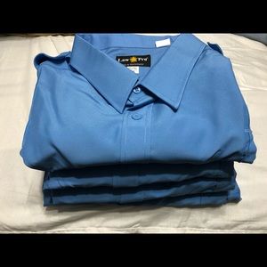 Lot of 4 Law Pro Blue Shirts 5XL Long Big Tall